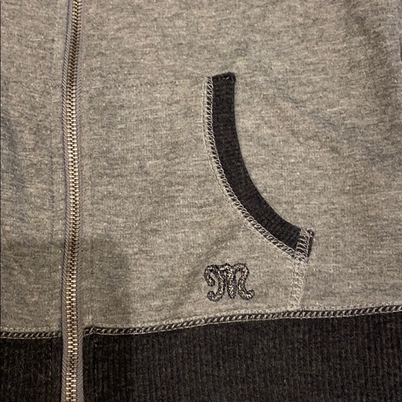 Miss Me Zip hoodie with lace design Grey & Black Jacket XS - Picture 8 of 9
